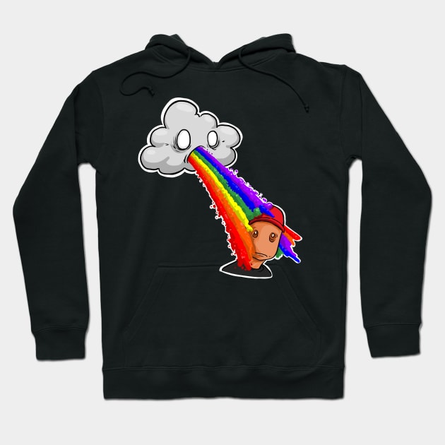 Rainbow Puke Hoodie by Sir Sasquatch Arts